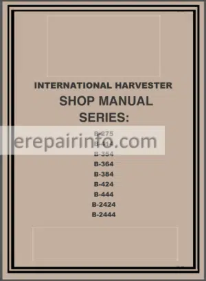 Photo 3 - McCormick International Harvester B275-2444 Shop Manual Tractors