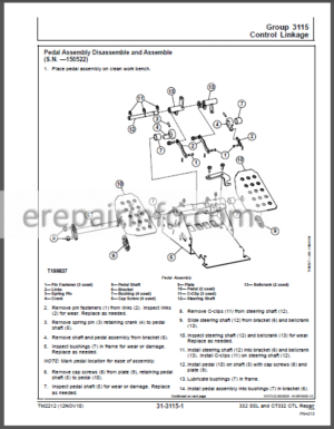 Photo 14 - JD 332 CT332 Technical Repair Manual TM2212