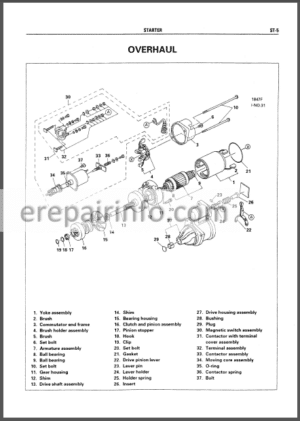 Photo 6 - Hitachi EX200-5 EX200LC-5 EX220-5 EX220LC-5 EX230LC-5 EX270-5 EX270LC-5 Workshop Manual