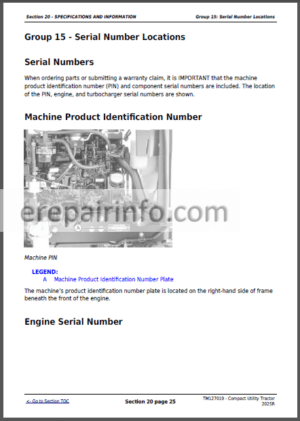 Photo 10 - JD 2025R Technical Repair Manual TM127019