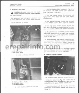 Photo 9 - JD 200 208 210 212 214 216 Service Manual Lawn And Garden Tractors SM2105