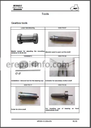 Photo 11 - Claas Renault Ceres 316 326 336 346 Repair Manual Tractors