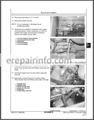 Photo 6 - JD 200D 200DLC Technical Manual Excavator TM10079