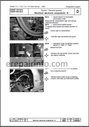 Photo 11 - Fendt 711 712 714 714 716 815 817 818 Vario Workshop Manual Tractors