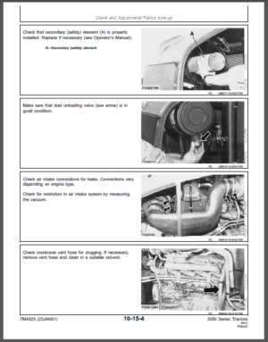 Photo 9 - JD 3100 3200 3200X 3300 3300X 3400 3400X Technical Repair Manual TM4525