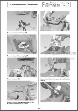 Photo 1 - Valtra M120 M130 M150 T120 T130 T140 T160 T170 T180 T190 Service Manual Tractors