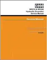 Photo 4 - Case WX210 WX240 Service Manual Hydraulic Excavator