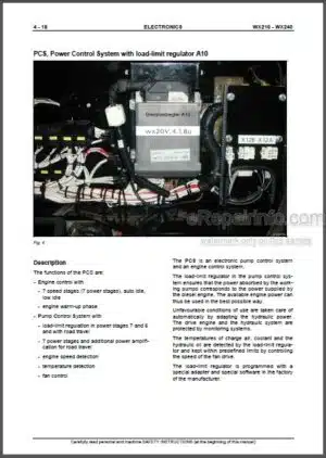 Photo 5 - Case WX210 WX240 Service Manual Hydraulic Excavator