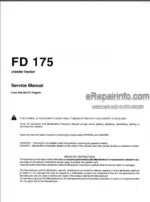 Photo 4 - Fiatallis FD175 Operational Maintenance And Service Manual Crawler Tractor