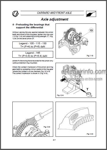 Photo 1 - Landini Legend 105 115 130 145 165 Workshop Manual Tractors