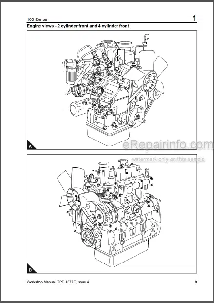 Photo 1 - Perkins 102-05 103-07 103-10 103-13 103-15 104-19 104-22 Workshop Manual Diesel Engines