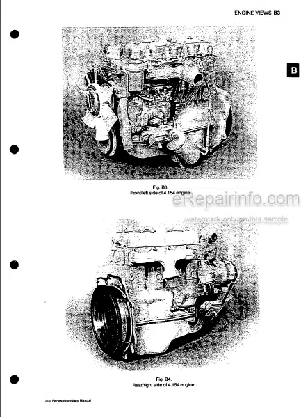 Photo 1 - Perkins 200 Series 4.135 4.154 4.182 Workshop Manual Diesel Engines