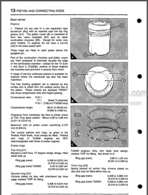 Photo 2 - Perkins Eagle 800 Eagle TX Eagle TX2000 Workshop Manual Diesel Engines