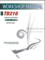 Photo 4 - Takeuchi TB216 Workshop Manual Mini Excavator