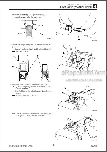 Photo 1 - Takeuchi TB260 Workshop Manual Mini Excavator