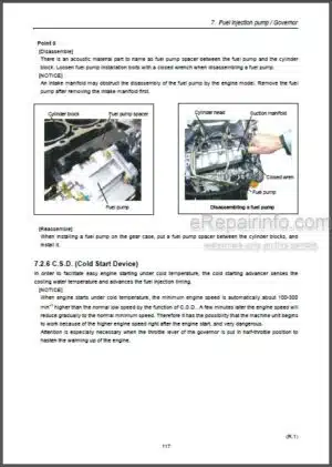 Photo 8 - Yanmar 3TNV 4TNV Series 3TNV82A To 3TNV88 4TNV84T To 4TNV106T Service Manual Engine M9961-02E050