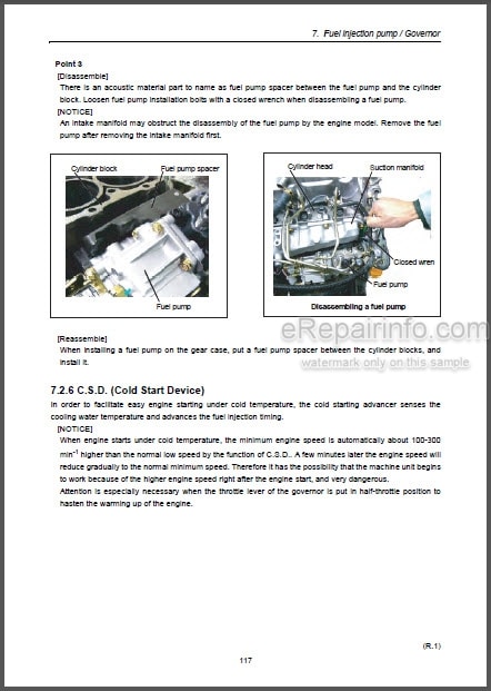 Photo 1 - Yanmar 3TNV 4TNV Series 3TNV82A To 3TNV88 4TNV84T To 4TNV106T Service Manual Engine M9961-02E050