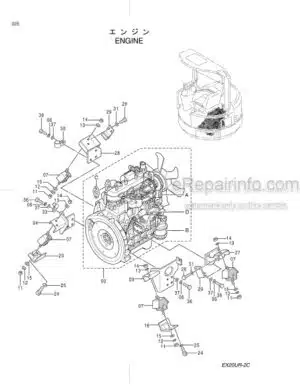 Photo 11 - Hitachi EX20UR-2C Parts Catalog Excavator