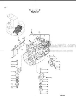 Photo 8 - Hitachi EX55-UR Parts Catalog Excavator