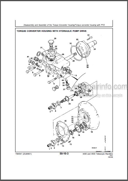 Photo 1 - John Deere 4400 4500 Technical Manual Telescopic Handler TM4541