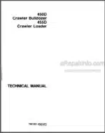 Photo 4 - John Deere 450D 455D Technical Manual Crawler Bulldozer Crawler Loader TM1291