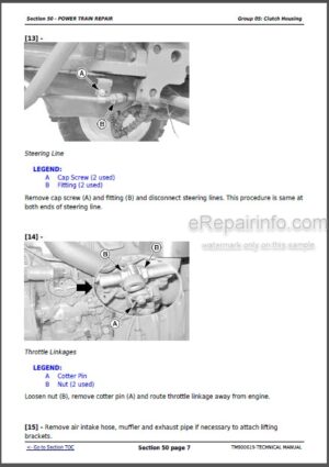 Photo 8 - JD 425 445 455 Technical Manual Lawn And Garden Tractors TM1517