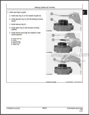 Photo 5 - John Deere 730 733 740 745 750 Technical Manual Front Wheel Drive Axles CTM4820