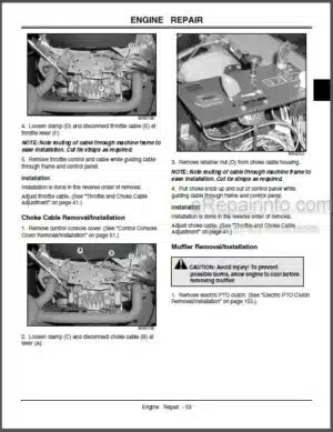 Photo 1 - John Deere 737 757 Technical Manual Mid-Mount Z-Trak TM2003