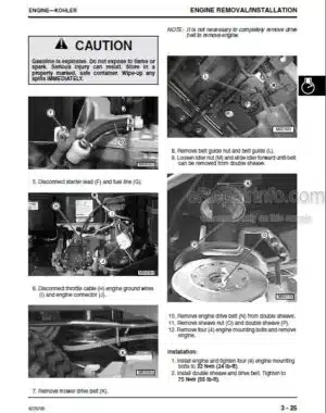 Photo 4 - JD LT133 LT155 LT166 Technical Manual Lawn Tractors TM1695