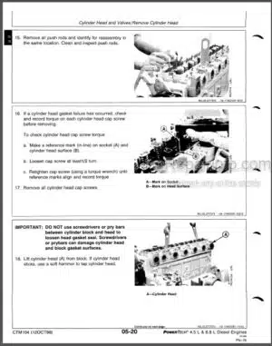 Photo 4 - John Deere PowerTech 4.5L 6.8L 4045 6068 Technical Manual Diesel Engine CTM104