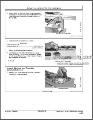 Photo 5 - John Deere PowerTech 4.5L 6.8L Technical Manual Diesel Engine CTM104 17Dec09