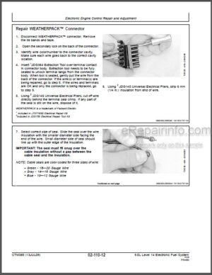 Photo 9 - John Deere PowerTech Plus 9.0L Diesel Engine Technical Manual Level 14 Electronic Fuel System With Denso HPCR CTM385
