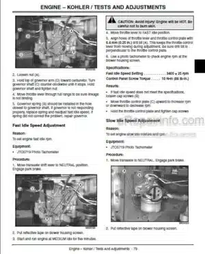 Photo 7 - JD X465 X475 X485 X575 X585 Technical Manual Garden Tractors TM2023