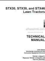 Photo 4 - John Deere STX30 STX38 STX46 Technical Manual Lawn Tractors TM1561