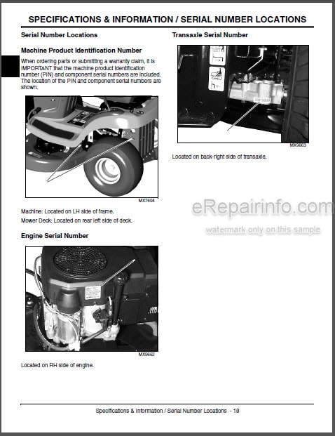 Photo 1 - JD Scotts L1642 L17.542 L2048 L2548 Technical Manual Lawn Tractors TM1949