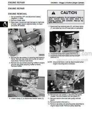 Photo 8 - JD Scotts L1642 L17.542 L2048 L2548 Technical Manual Lawn Tractors TM1949