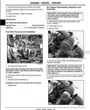 Photo 8 - JD X465 X475 X485 X575 X585 Technical Manual Garden Tractors TM2023