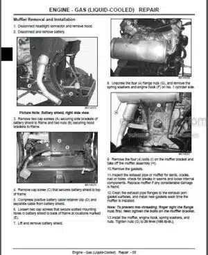 Photo 8 - JD X495 X595 4WD Diesel Technical Manual Lawn And Garden Tractors TM2024