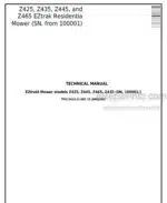 Photo 4 - John Deere Z425 Z435 Z445 Z465 Technical Manual Eztrak Residential Mower TM113019