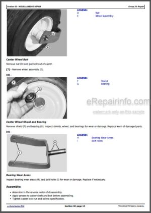 Photo 9 - John Deere Z425 Z435 Z445 Z465 Technical Manual Eztrak Residential Mower TM113019