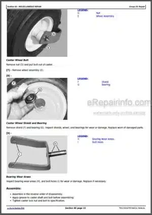 Photo 1 - John Deere Z425 Z435 Z445 Z465 Technical Manual Eztrak Residential Mower TM113019