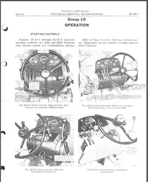 Photo 1 - John Deere 4010 4020 Service Manual Tractors SM2039
