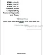 Photo 4 - John Deere 4044M - 4066M 4044R - 4066R Diagnostic And Repair Manual Compact Utility Tractors TM131019