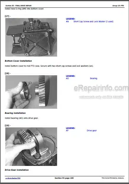 Photo 1 - John Deere 4044M - 4066M 4044R - 4066R Diagnostic And Repair Manual Compact Utility Tractors TM131019