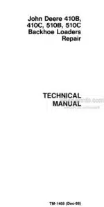 Photo 4 - John Deere 410B 410C 510B 510C Repair Manual Backhoe Loaders TM1469