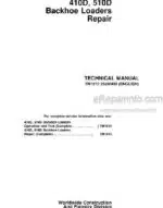 Photo 4 - John Deere 410D 510D Repair Manual Backhoe Loaders TM1513