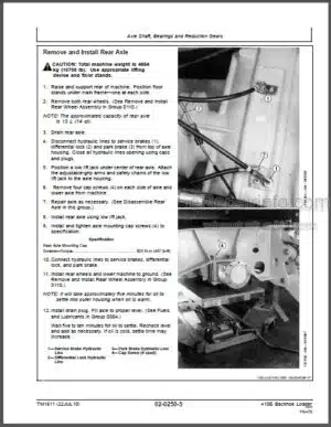 Photo 5 - John Deere 410E Repair Manual Backhoe Loader TM1611