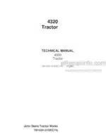 Photo 4 - John Deere 4320 Repair Manual Tractor TM1029