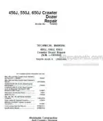 Photo 5 - John Deere 450J 550J 650J Repair Manual Crawler Dozer TM2258