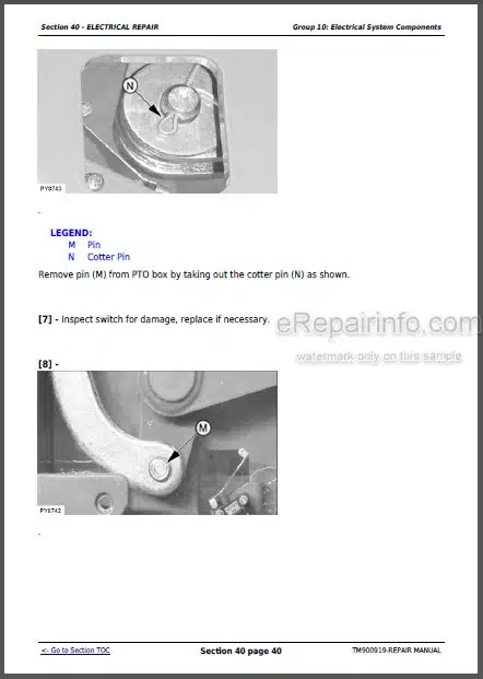Photo 1 - John Deere 5055E 5065E 5075E Repair Manual Tractors TM900919